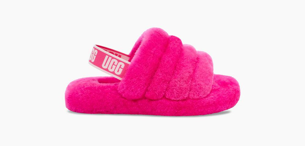 Ugg Slide Big Kids - Ugg Fluff Yeah Rose - 754WQAFOR